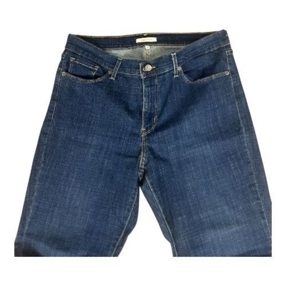 Levi’s Women Blue Denim Jeans Classic Bootcut Size 14 Stretch Embroidered - Picture 4 of 14